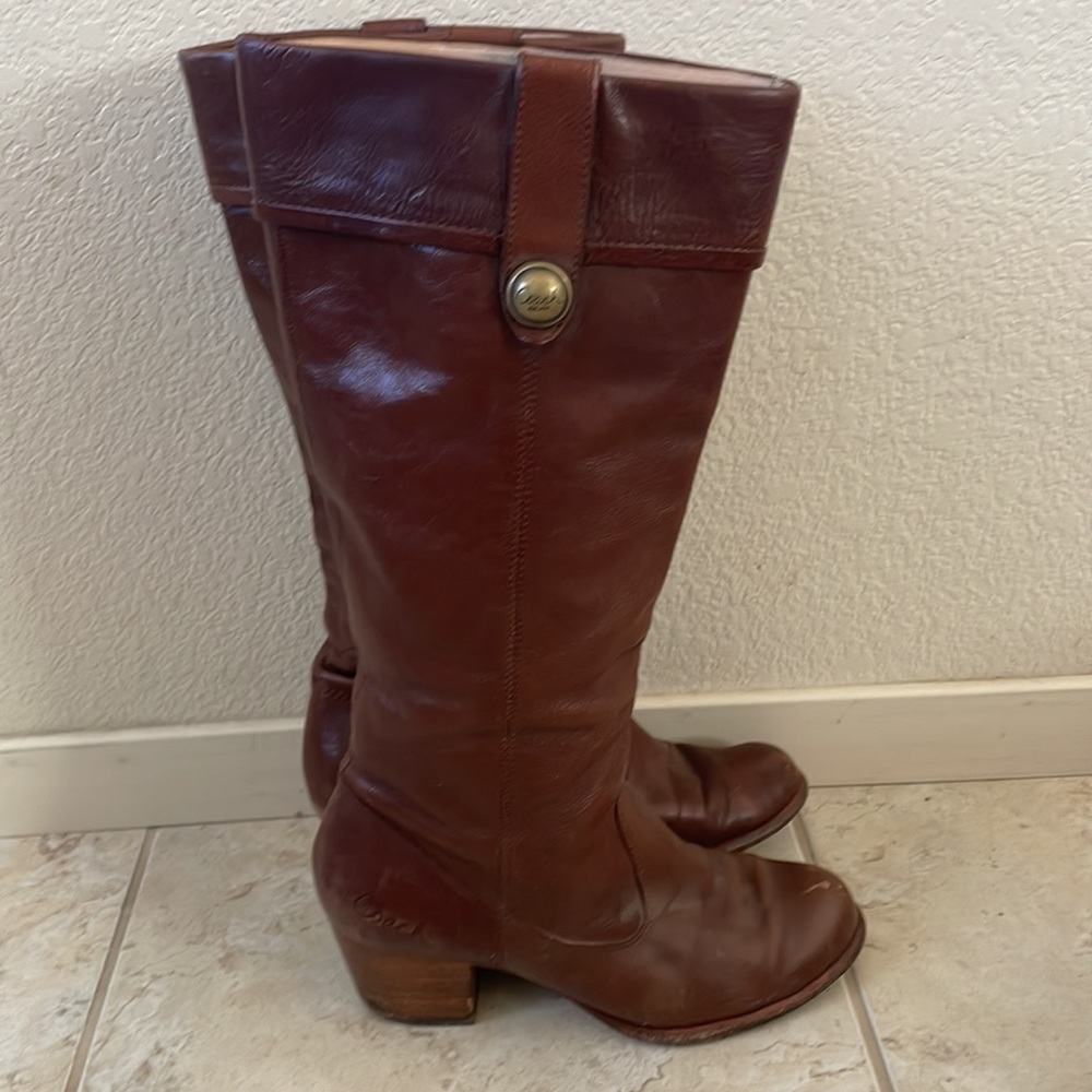 Coach - fayth tan leather boots - Picture 4 of 12